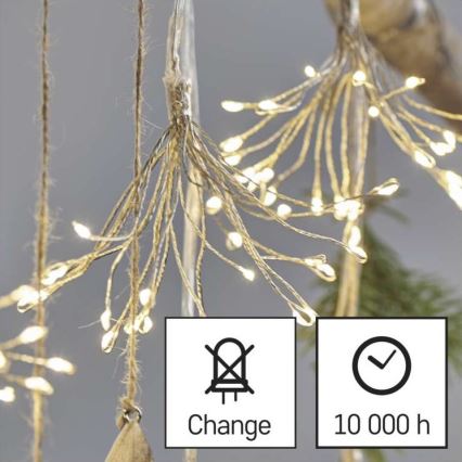 LED karácsonyi fényfüzér 150xLED/5,35m meleg fehér