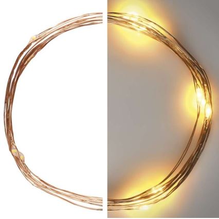 LED karácsonyi fényfüzér 20xLED/2,4m meleg fehér