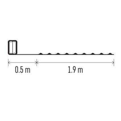 LED karácsonyi fényfüzér 20xLED/2,4m meleg fehér