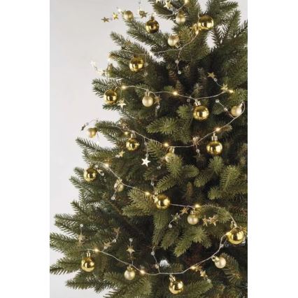 LED karácsonyi fényfüzér 20xLED/2xAA 2,2 m meleg fehér