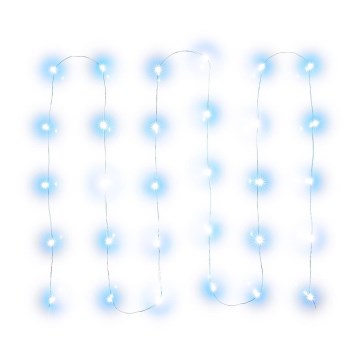 LED Karácsonyi fényfüzér 30xLED/3xAA 3,3m hideg fehér