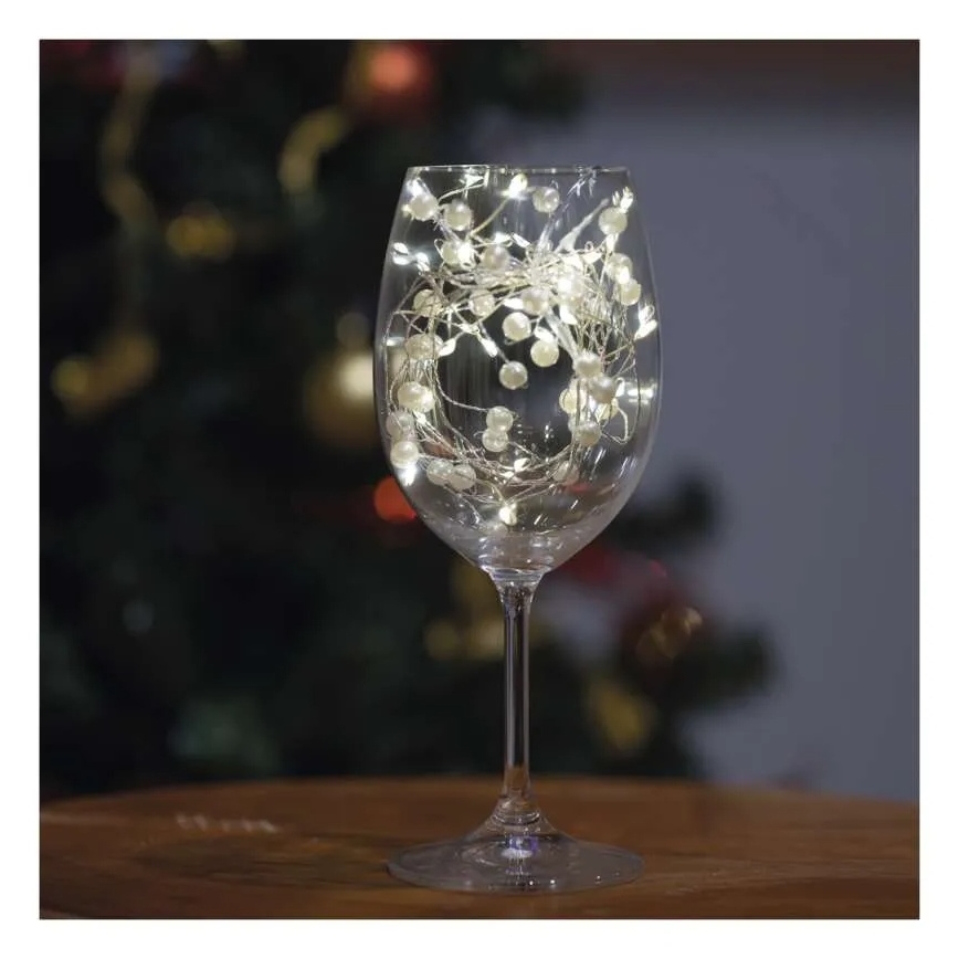 LED karácsonyi fényfüzér 40xLED/3xAA 1,5 m meleg fehér