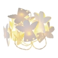 LED karácsonyi fényfüzér CHAIN 10xLED/2xAA 1,65 m meleg fehér