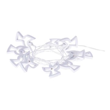 LED Karácsonyi fényfüzér CHAIN 10xLED/2xAA 1,85m meleg fehér