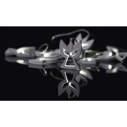LED Karácsonyi fényfüzér CHAIN 10xLED/2xAA 1,85m meleg fehér