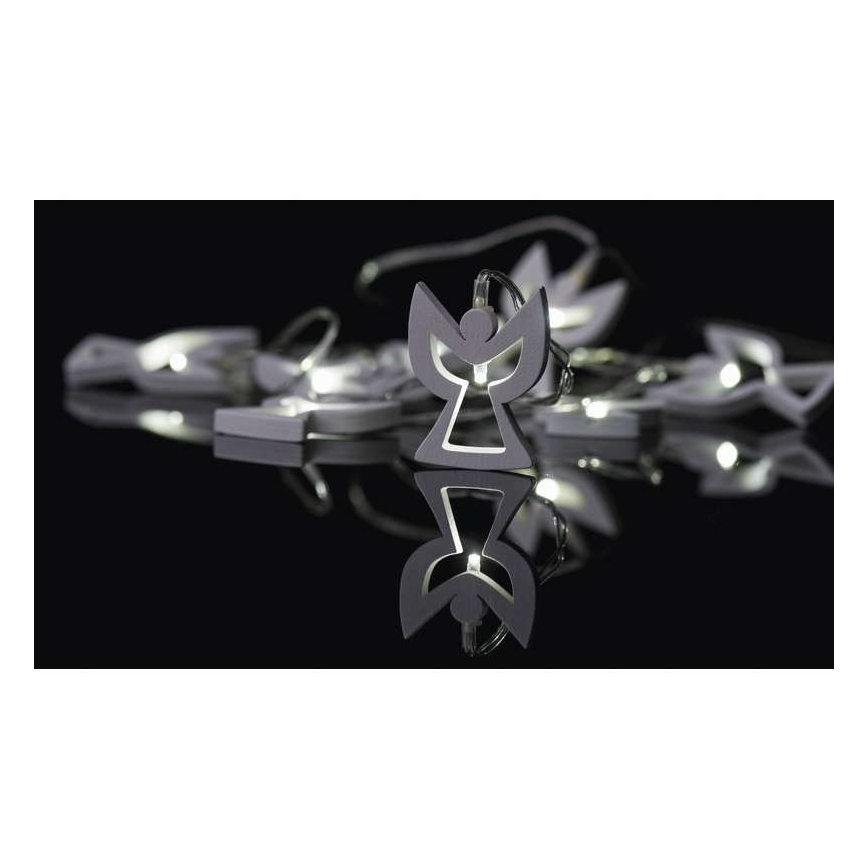 LED Karácsonyi fényfüzér CHAIN 10xLED/2xAA 1,85m meleg fehér