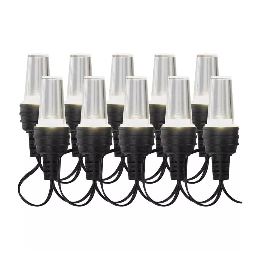 LED Karácsonyi fényfüzér kültéri 10xLED/9,5 m IP44 hideg fehér