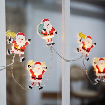 LED karácsonyi fényfüzér tapadókorongokkal 6xLED/2xAA 1,2m meleg fehér santa