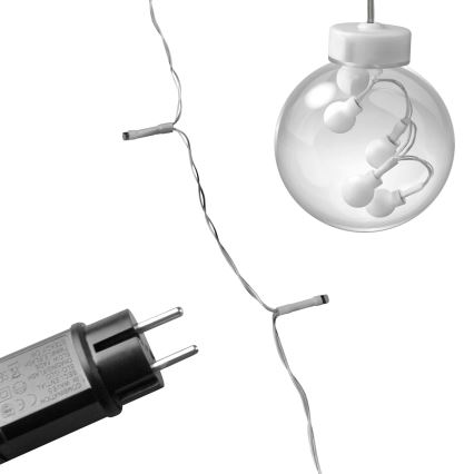 LED karácsonyi függöny WISH BALLS 108xLED/8 funkció 4,5 m meleg fehér