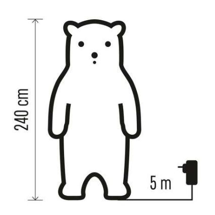 LED Karácsonyi kültéri dekoráció 4xLED/13W/230V IP44 medve