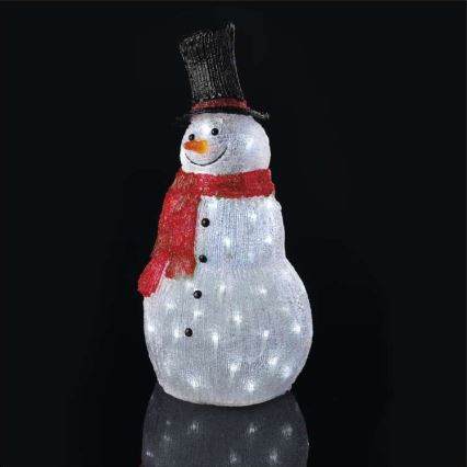 LED Karácsonyi kültéri dekoráció 60xLED/2,7W/230V IP44 hóember