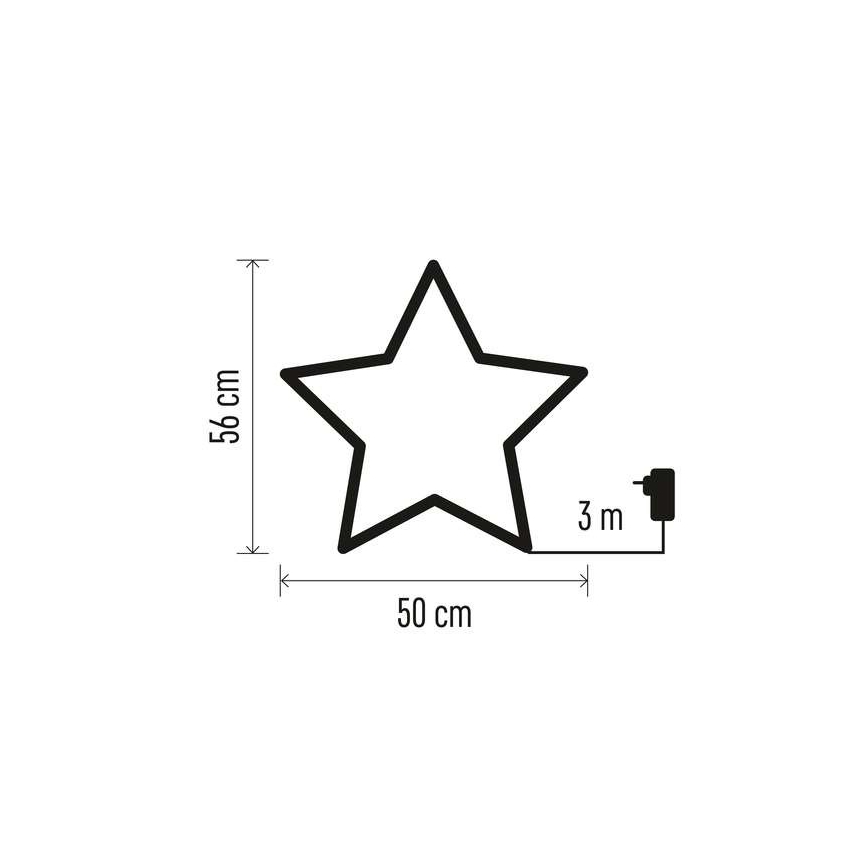 LED Karácsonyi kültéri dekoráció 90xLED/1,2W/230V IP44 csillag