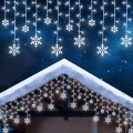 LED karácsonyi kültéri fényfüggöny 224 LED 3,5x0,75 m IP44 hideg fehér