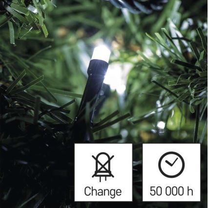 LED karácsonyi kültéri fényfüzér 120xLED/17m IP44 hideg fehér