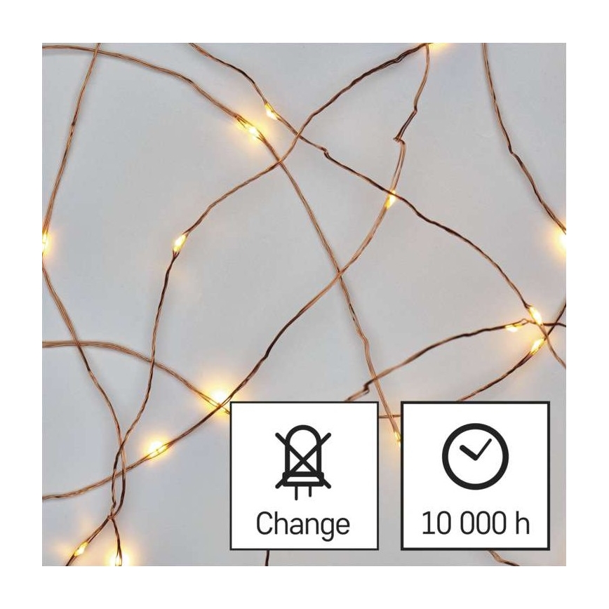 LED karácsonyi kültéri fényfüzér 150xLED/20m IP44 meleg fehér