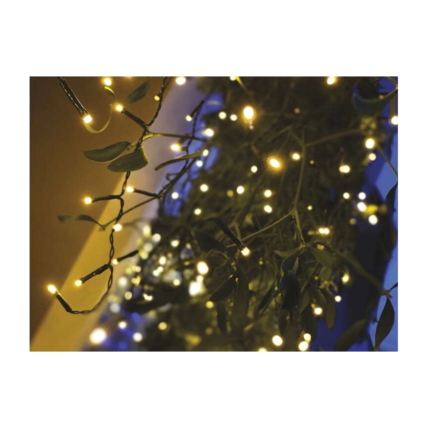 LED karácsonyi kültéri fényfüzér 200xLED/8 üzemmód 8,6m IP44 meleg fehér