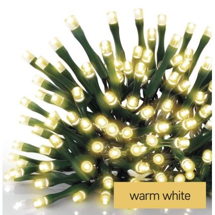 LED karácsonyi kültéri fényfüzér 200xLED/8 üzemmód 8,6m IP44 meleg fehér