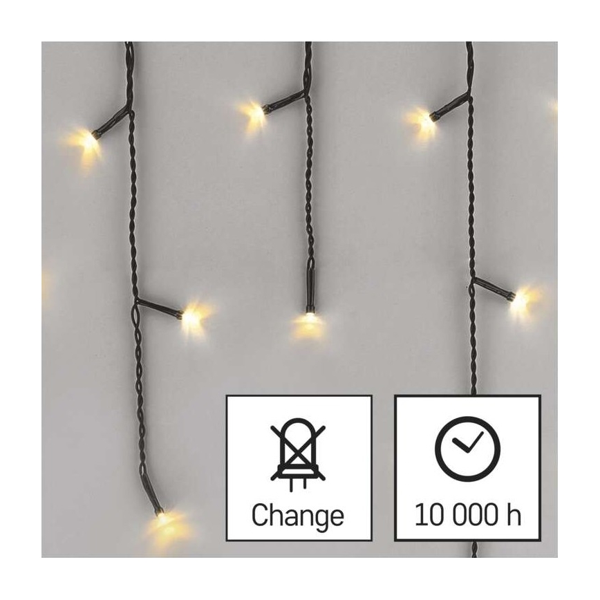 LED karácsonyi kültéri fényfüzér 200xLED/8 üzemmód 8,6m IP44 meleg fehér