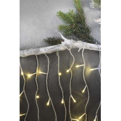 LED karácsonyi kültéri fényfüzér 300×LED, 8 üzemmód, 10 m, IP44, meleg fehér + távirányító