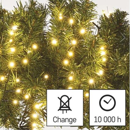 LED karácsonyi kültéri fényfüzér 600xLED/17m IP44 meleg fehér