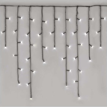 LED karácsonyi kültéri fényfüzér 600xLED/8 üzemmód 15m IP44 hideg fehér