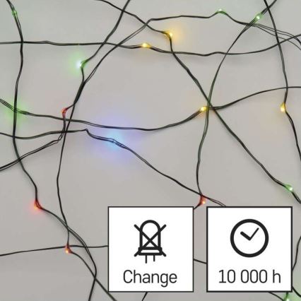 LED karácsonyi kültéri fényfüzér 75xLED/12,5m IP44 többszínű