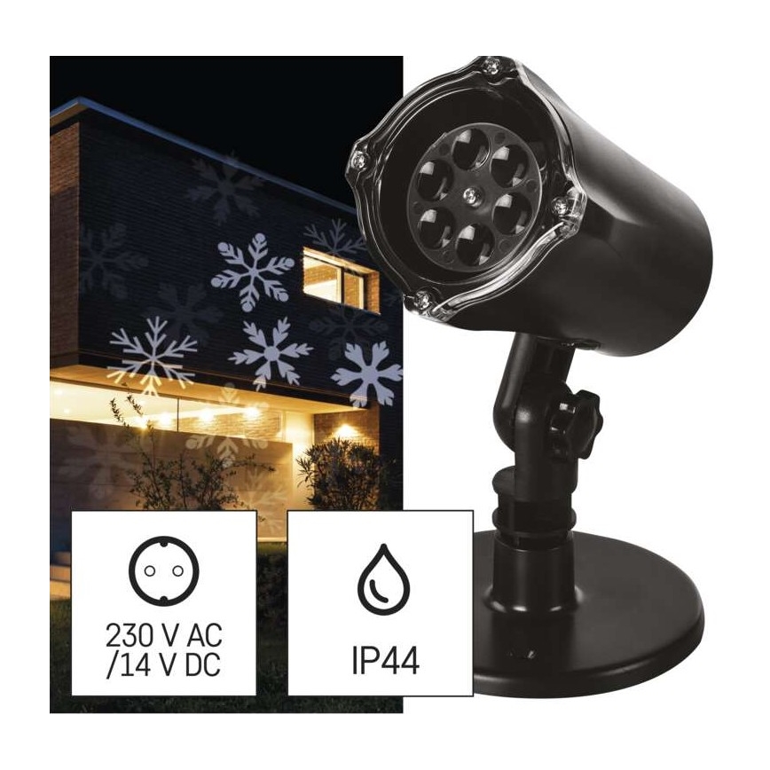 LED karácsonyi kültéri fényvető LED/3,6W/230V IP44 hideg fehér