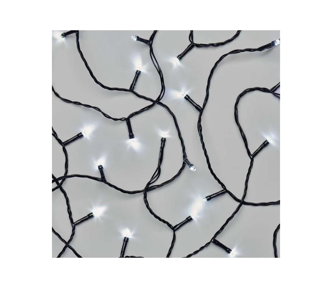 LED Karácsonyi kültéri lánc 100xLED/10m IP44 hideg fehér D1AC03