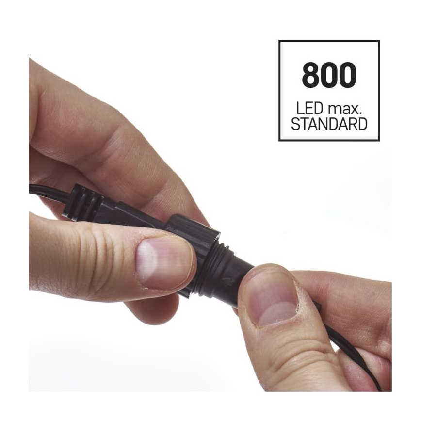 LED Karácsonyi kültéri lánc 100xLED/15m IP44 hideg fehér