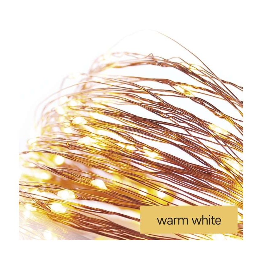 LED Karácsonyi kültéri lánc 100xLED/15m IP44 meleg fehér
