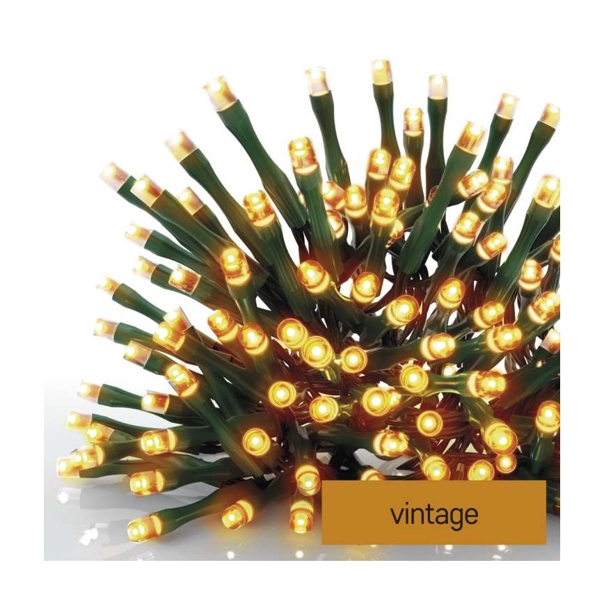 LED Karácsonyi kültéri lánc 120xLED/17m IP44 vintage