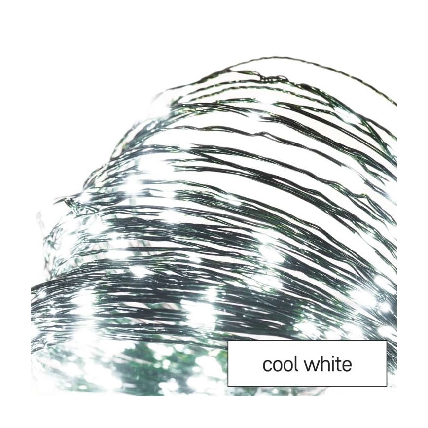 LED Karácsonyi kültéri lánc 150xLED/20m IP44 hideg fehér