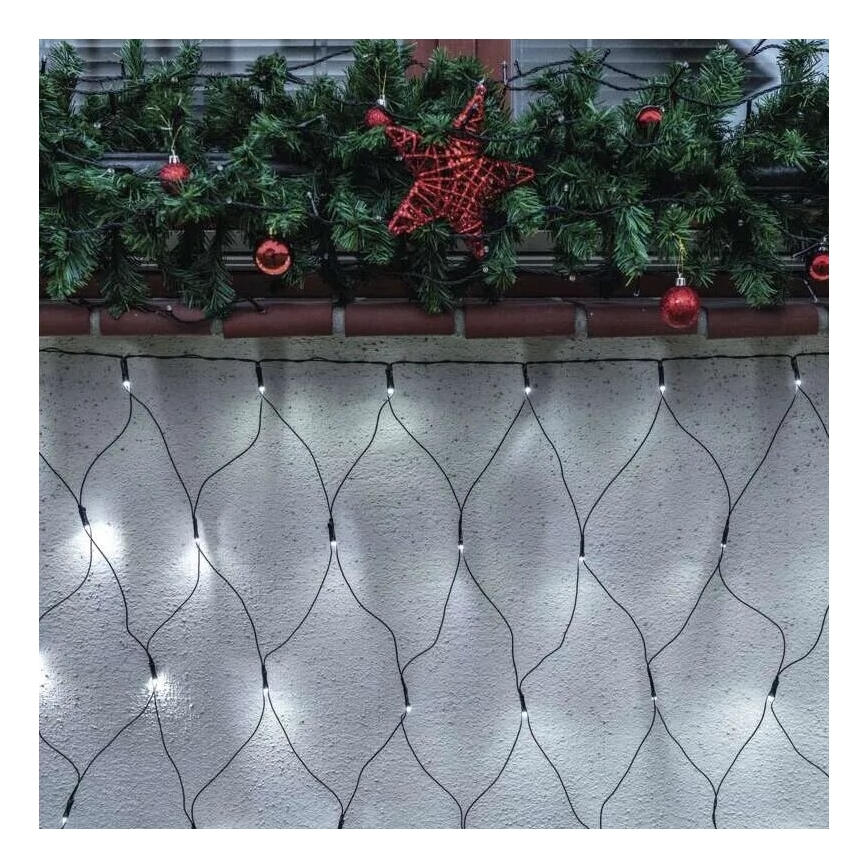 LED Karácsonyi kültéri lánc 160xLED/2x1,5m IP44 hideg fehér