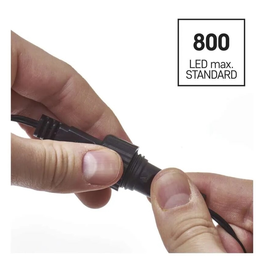 LED Karácsonyi kültéri lánc 160xLED/2x1,5m IP44 hideg fehér