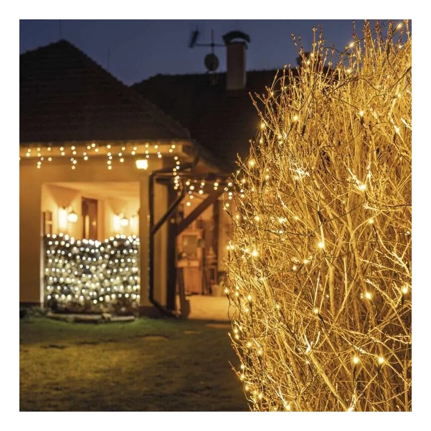 LED Karácsonyi kültéri lánc 160xLED/2x1,5m IP44 meleg fehér