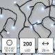 LED Karácsonyi kültéri lánc 200xLED/25m IP44 hideg fehér