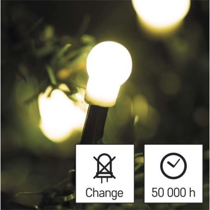 LED Karácsonyi kültéri lánc 200xLED/25m IP44 meleg fehér
