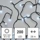 LED Karácsonyi kültéri lánc 200xLED/8 mód 25m IP44 hideg fehér