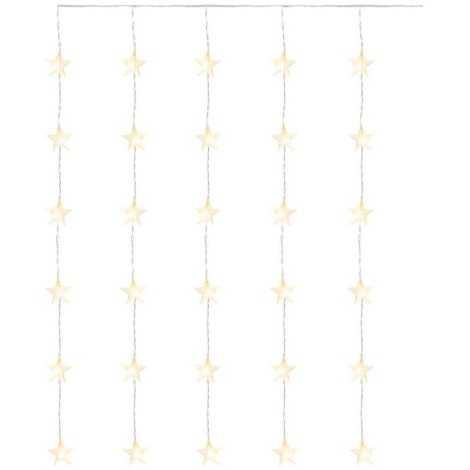 LED Karácsonyi kültéri lánc 30xLED/3,9m IP44 csillagok
