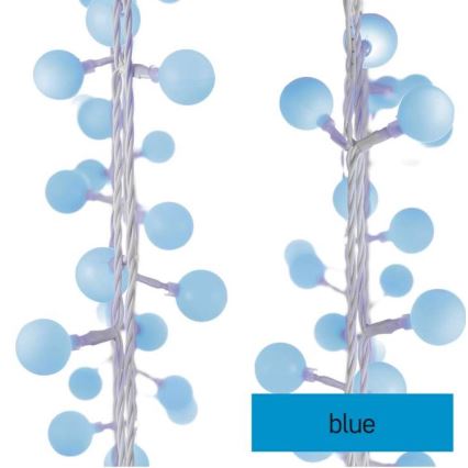 LED Karácsonyi kültéri lánc 40xLED/9m IP44 kék