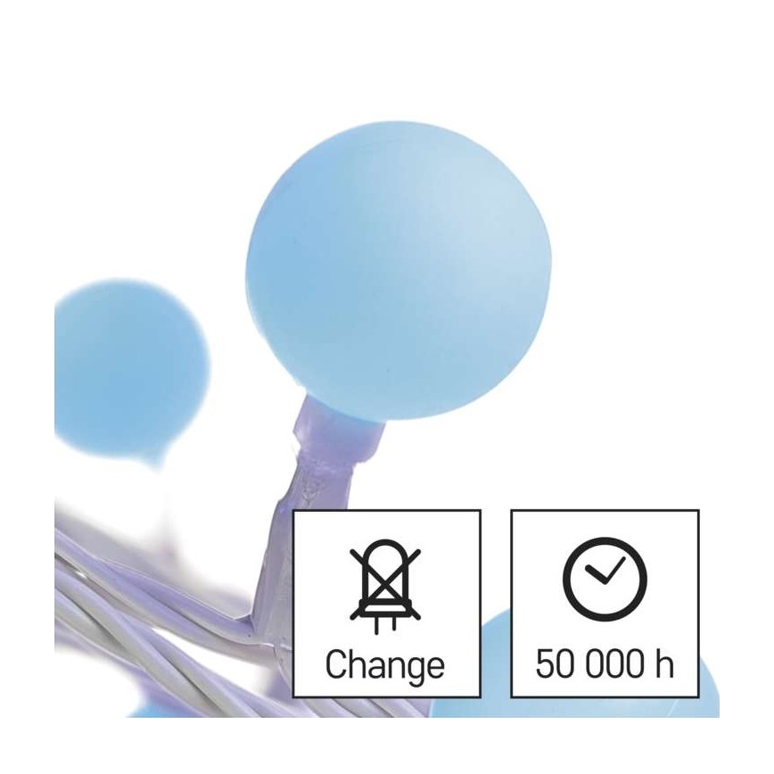 LED Karácsonyi kültéri lánc 40xLED/9m IP44 kék