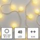 LED Karácsonyi kültéri lánc 40xLED/9m IP44 meleg fehér