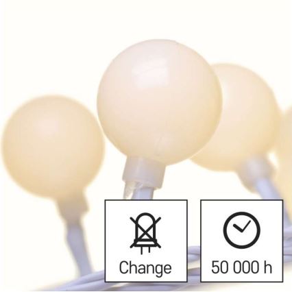 LED Karácsonyi kültéri lánc 40xLED/9m IP44 meleg fehér