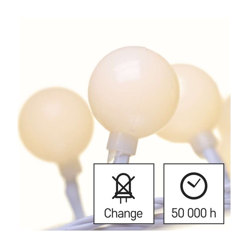 LED Karácsonyi kültéri lánc 40xLED/9m IP44 meleg fehér