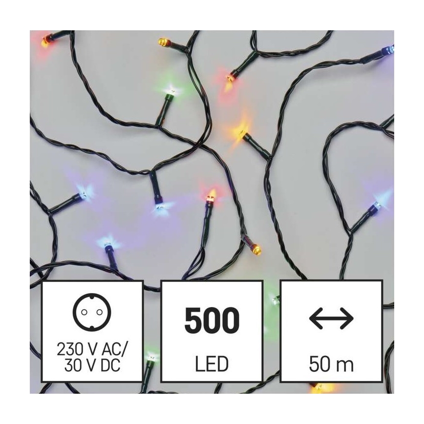 LED Karácsonyi kültéri lánc 500xLED/55m IP44 többszínű