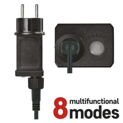 LED Karácsonyi kültéri lánc 50xLED/8 mód 14,8m IP44 többszínű