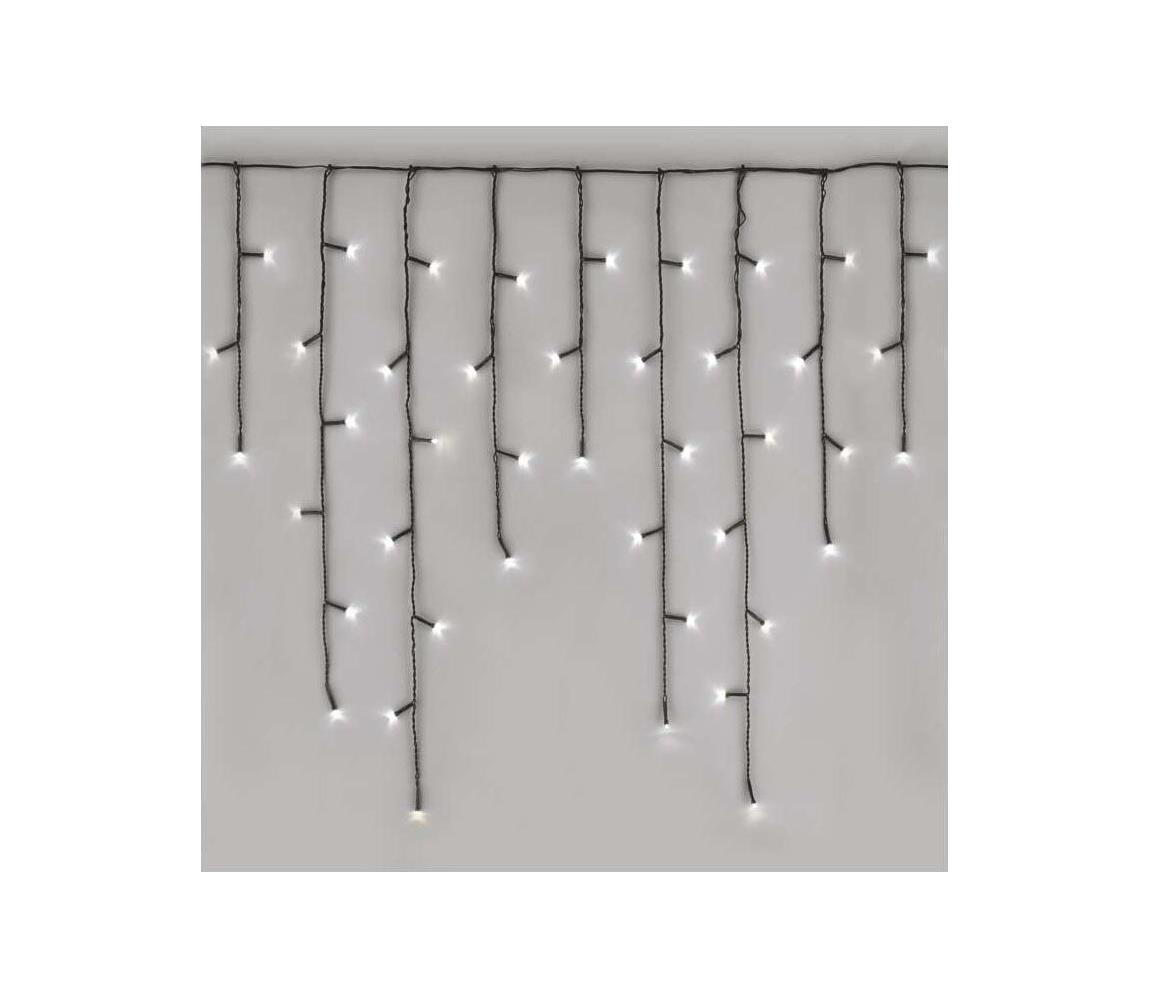 LED Karácsonyi kültéri lánc 600xLED/8 mód 15m IP44  hideg fehér D4CC03