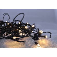 LED Karácsonyi kültéri lánc 8 m 50xLED/3xAA meleg fehér IP44