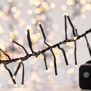 LED Karácsonyi kültéri lánc CLUSTER 768xLED/8 funkció 9 m IP44 meleg fehér