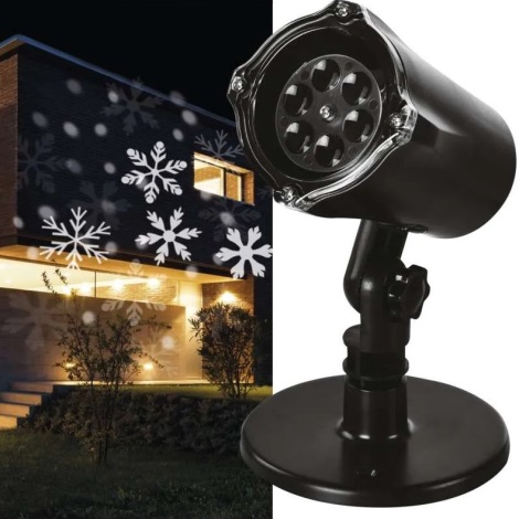 LED Karácsonyi kültéri projektor LED/3,6W/230V IP44 hideg fehér